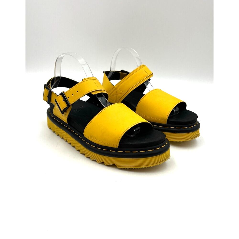 Dr. Martens Voss Leather Strap Sandals Yellow